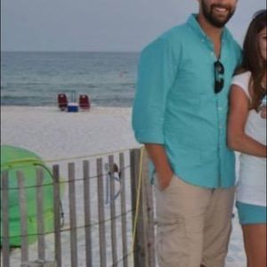 Turquoise size large J. crew button up